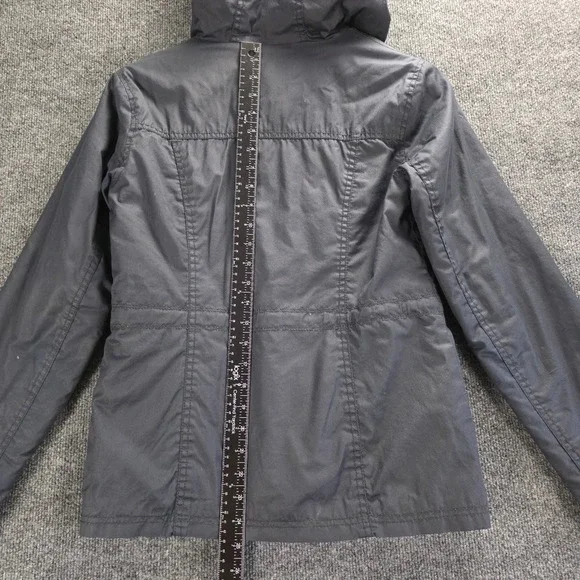 AEROPOSTALE‎ Womens Navy Blue Hooded Duffle Military Jacket Sz S Water Resistant - Picture 10 of 14